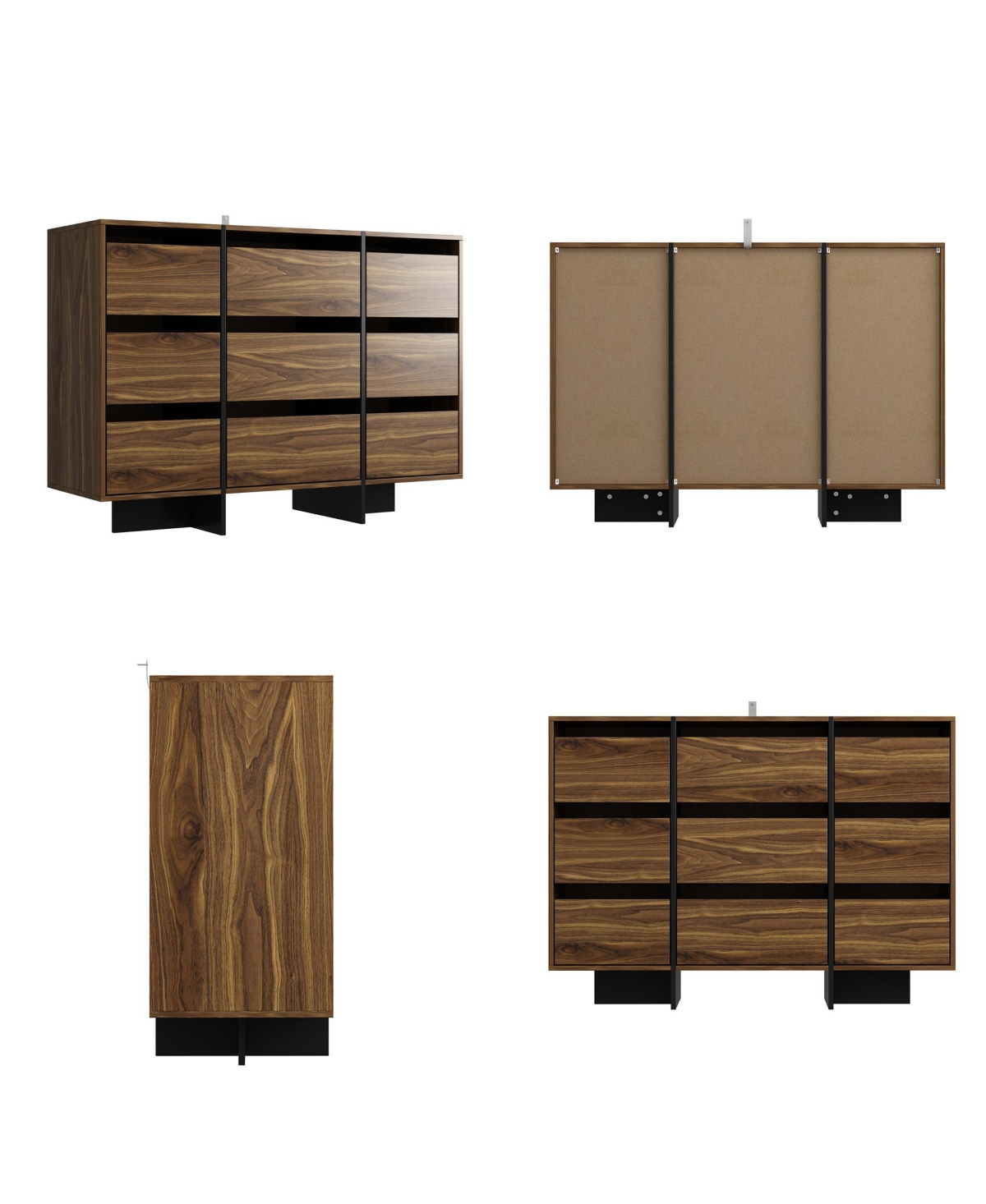 Homsee Brown Original Wood Grain Drawer with 9-Drawers