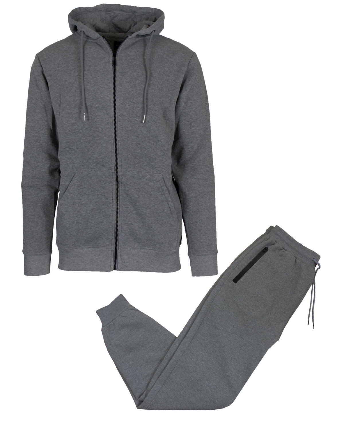 Galaxy By Harvic Men's Modern Fit Fleece-Lined Zip Up Hoodie and Jogger, 2-Piece Set