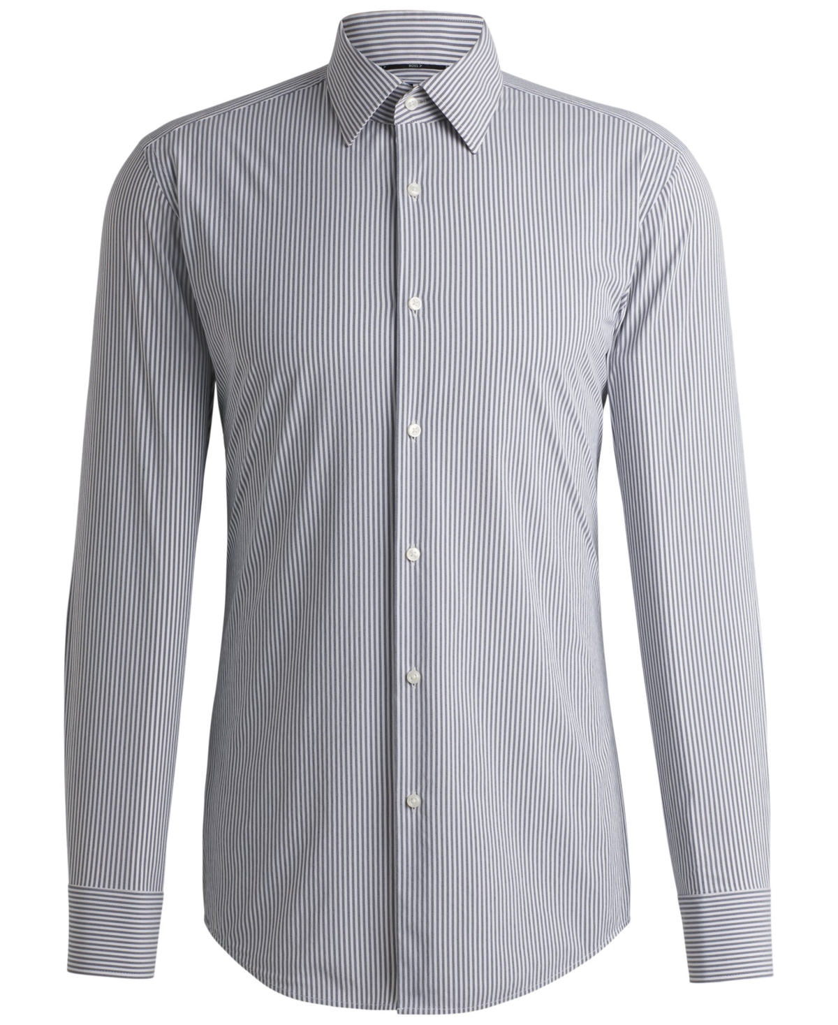 Hugo Boss Boss By  Men's Striped Slim-fit Performance-stretch Shirt In Light Blue