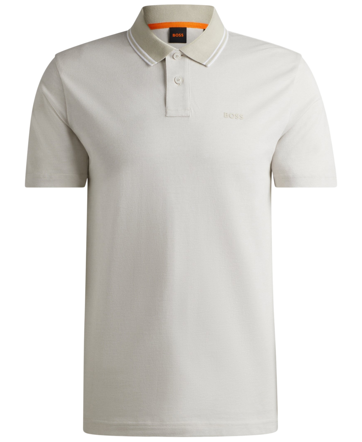 Hugo Boss Boss By  Men's Oxford Pique Logo Polo In White