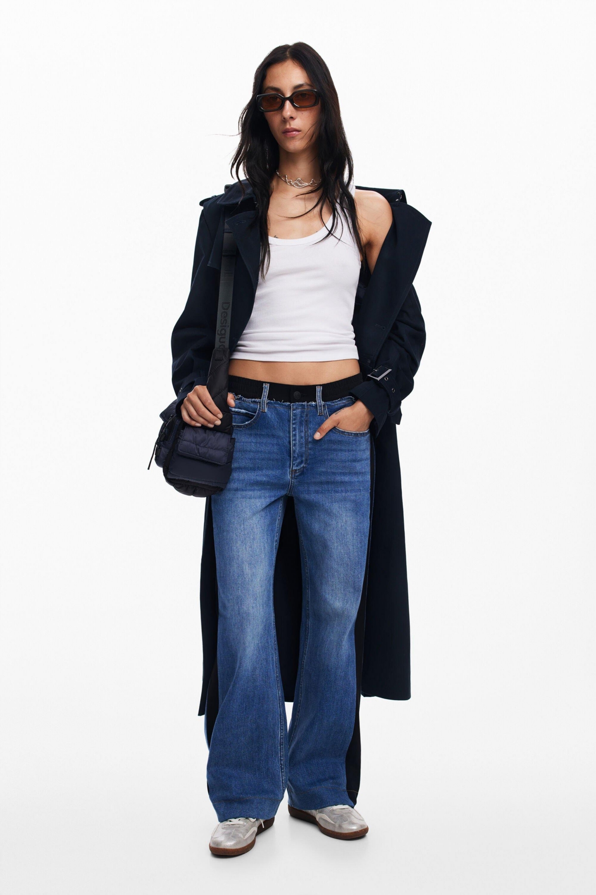 Desigual Ayana Straight Leg Jeans In Medium Blue