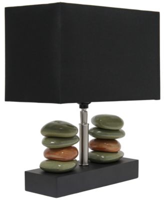 14" Contemporary Tranquil Stone Table Lamp