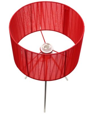 19.69" Contemporary Brushed Nickel Pedestal Table Lamp