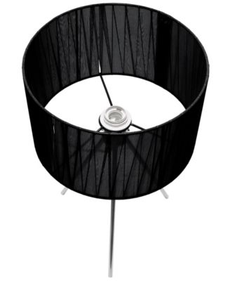 19.69" Contemporary Brushed Nickel Pedestal Table Lamp