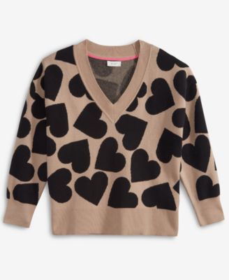 Women's V-Neck Dropped-Shoulder Sweater, Created for Macy's