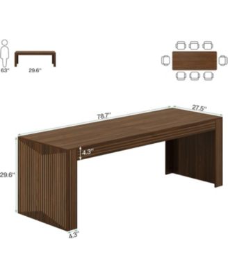 6.6 ft Conference Table, 78.7" Large Office Meeting Table for 6-8 People, Modern Seminar Meeting Table Desk for Meeting Room, Home Office