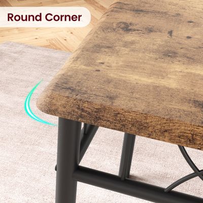 MDF Dining Table Set for 4, Kitchen Table and 4 Upholstered Chairs,Kitchen Table Set