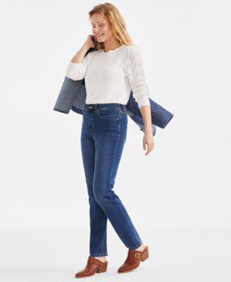 Women's High Rise Straight-Leg Jeans, Regular, Short and Long Lengths, 2PS-28W, Created for Macy's