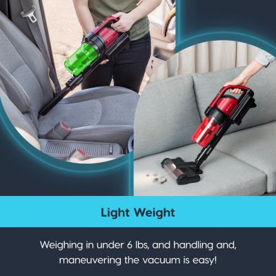 Cordless Stick Vacuum Cleaner 24oz Dust Cup - Black