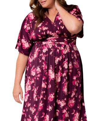 Plus Size Gia A-Line Midi Dress with Pockets