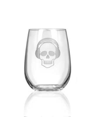 Numbskulls Stemless Wine Tumbler 17oz - Set of 4 Glasses