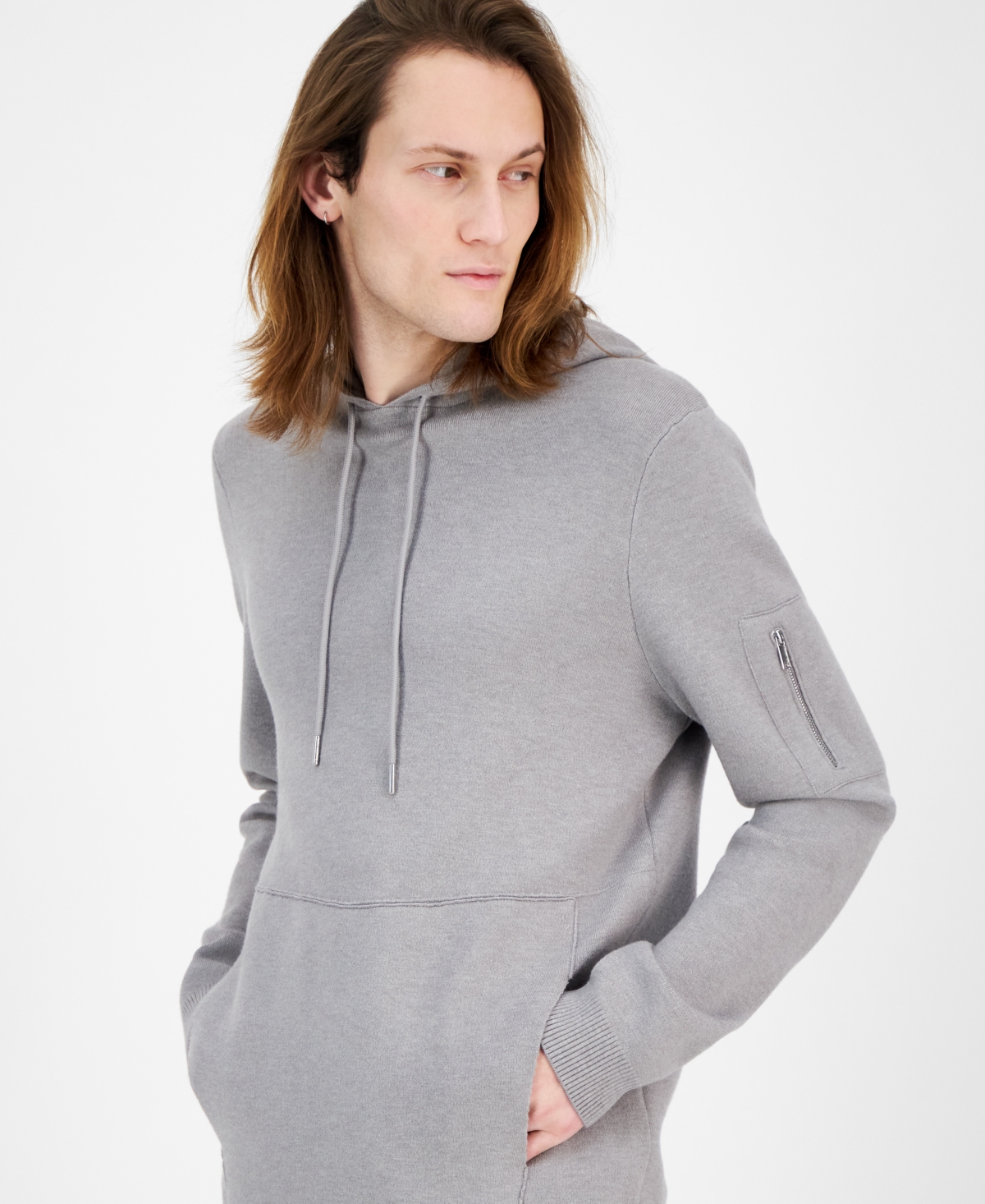 Karl Lagerfeld Paris Men's Slim Fit Long Sleeve Sweater Hoodie