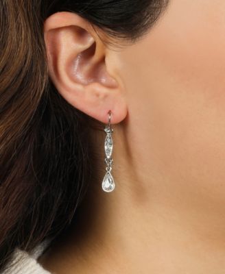 Crystal Linear Silver-Tone Earrings