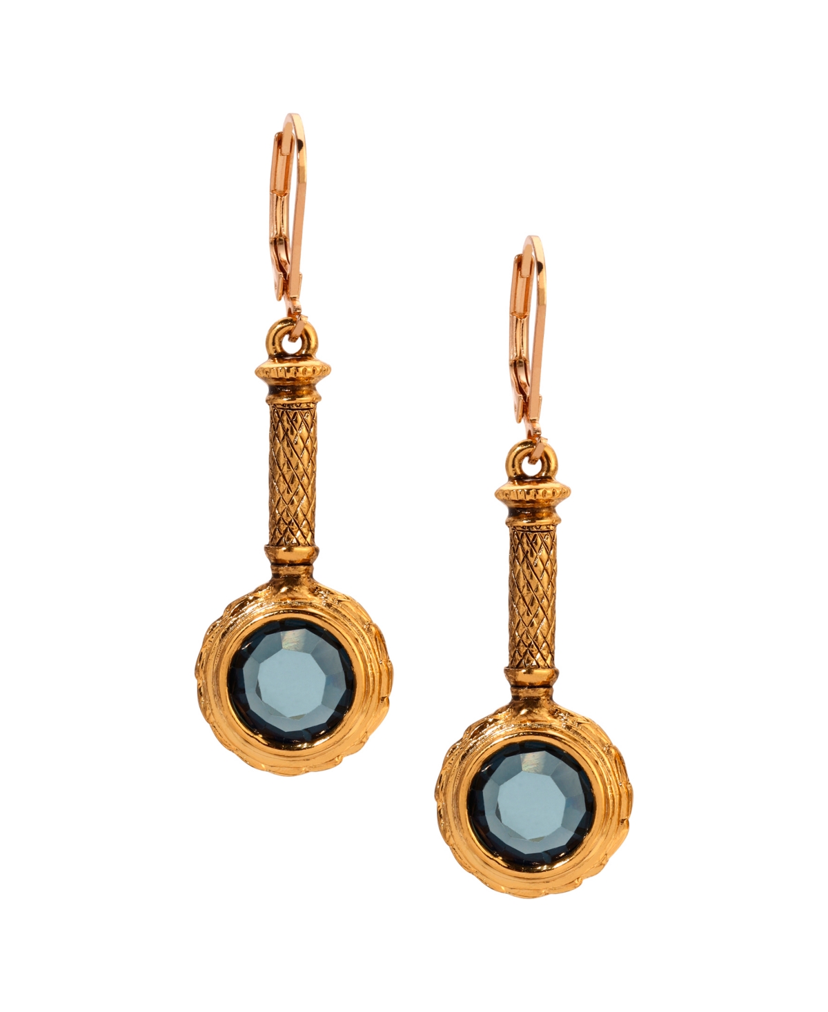 2028 CRYSTAL MAGNIFIER SHAPE EARRINGS 