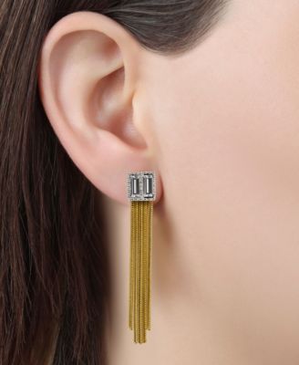 Crystal Multi Chain Linear Earrings