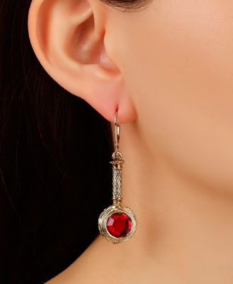 Crystal Magnifier Shape Earrings