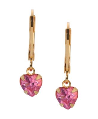 Crystal Heart Drop Earrings