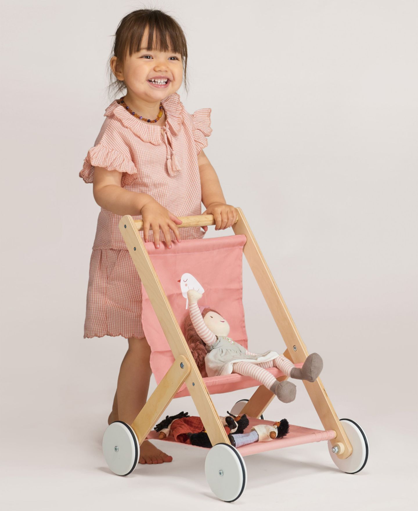Деревянная коляска для кукол Mentari Toys, 3+ — фото 5