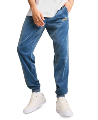 Puma Men's Minimal Gold-Tone Logo Velour Track Pants - Macy's