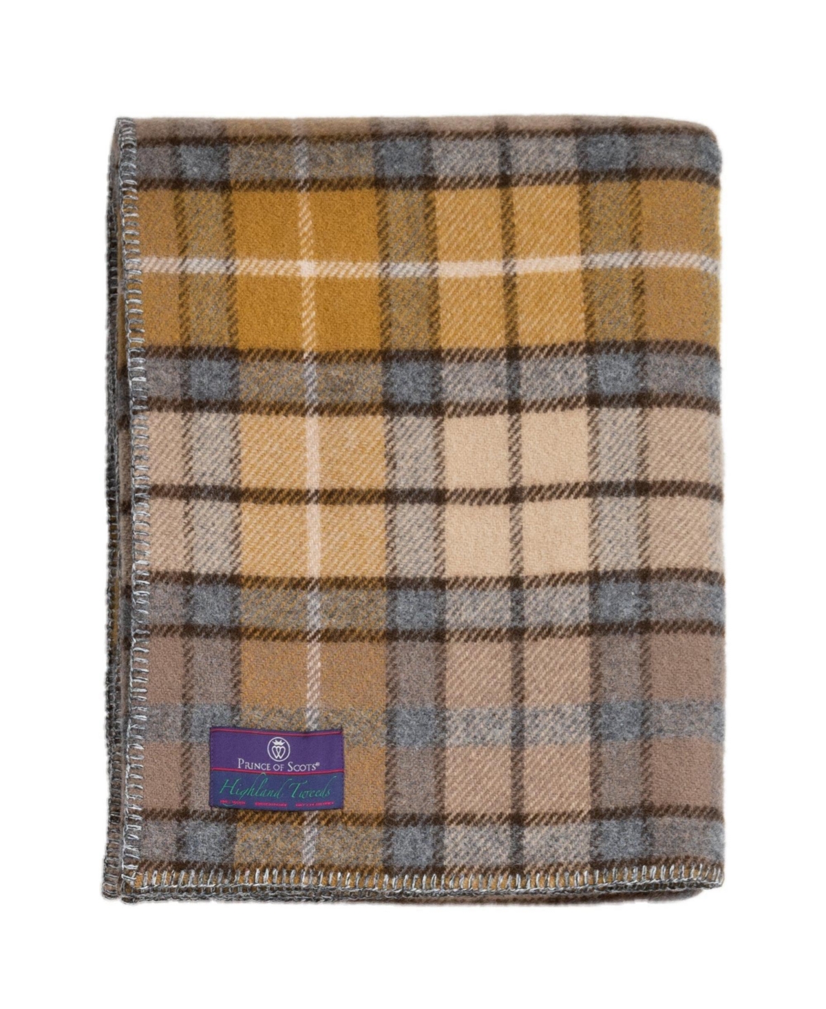 Prince Of Scots Highland Tweeds Big Throw, 59" X 80" In Brown