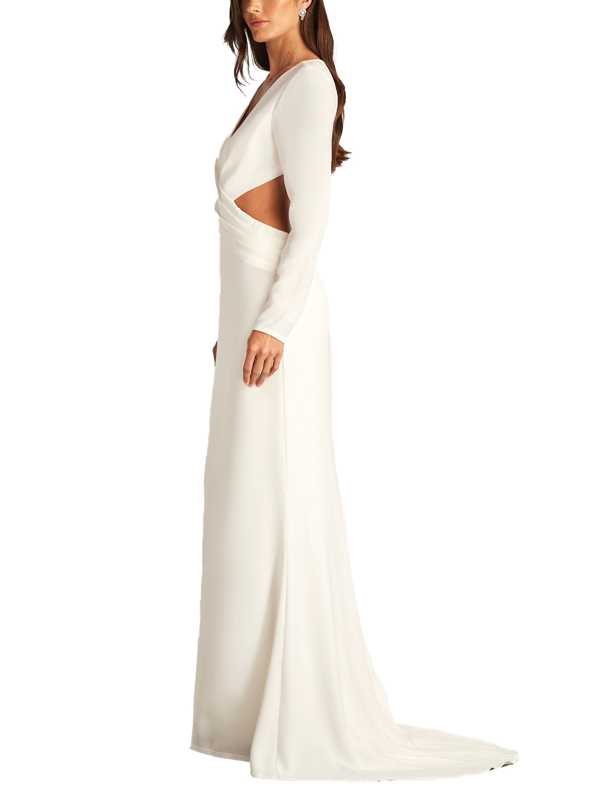 Tadashi Shoji Women's Radley Long Sleeve Cutout Gown