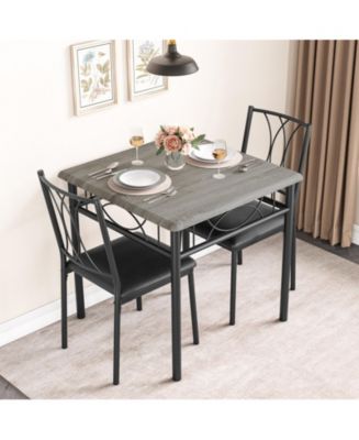 gaomon Dining Table Set for 2, Kitchen Table and Chairs, Square Dining ...