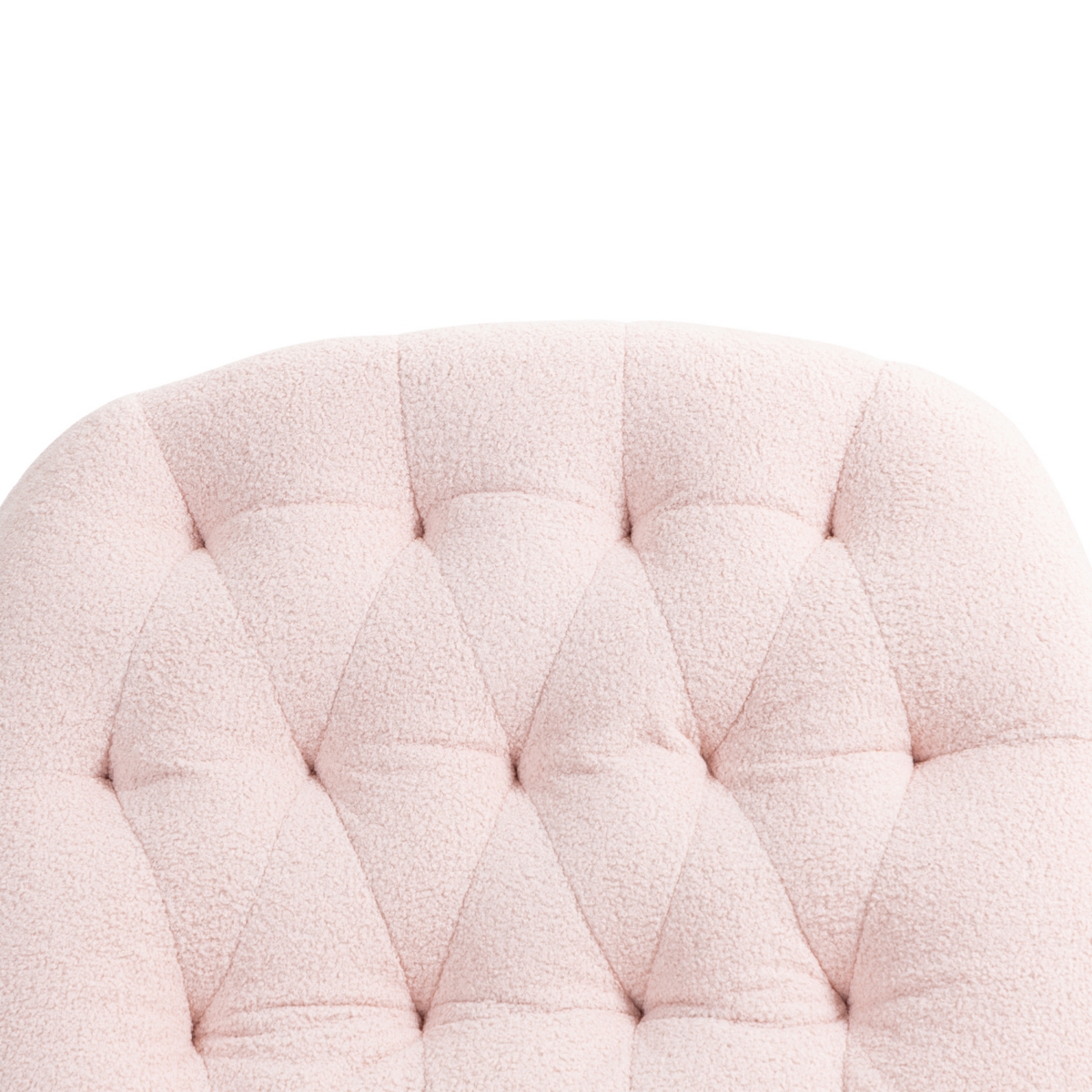 Streamdale Furniture 360 Swivel Recliner Adjustable Chair Chenille Glider Swivel Reclining Sofa Chair with Black Metal Round Base -- Pink