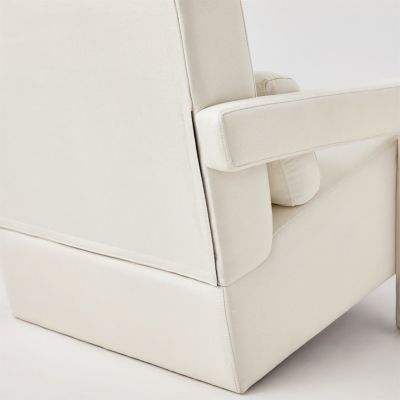Streamdale Modern Linen Accent Chair with Pillow for Comfort