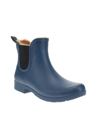 Womens Delridge Faux Fur Chelsea Rain Boot