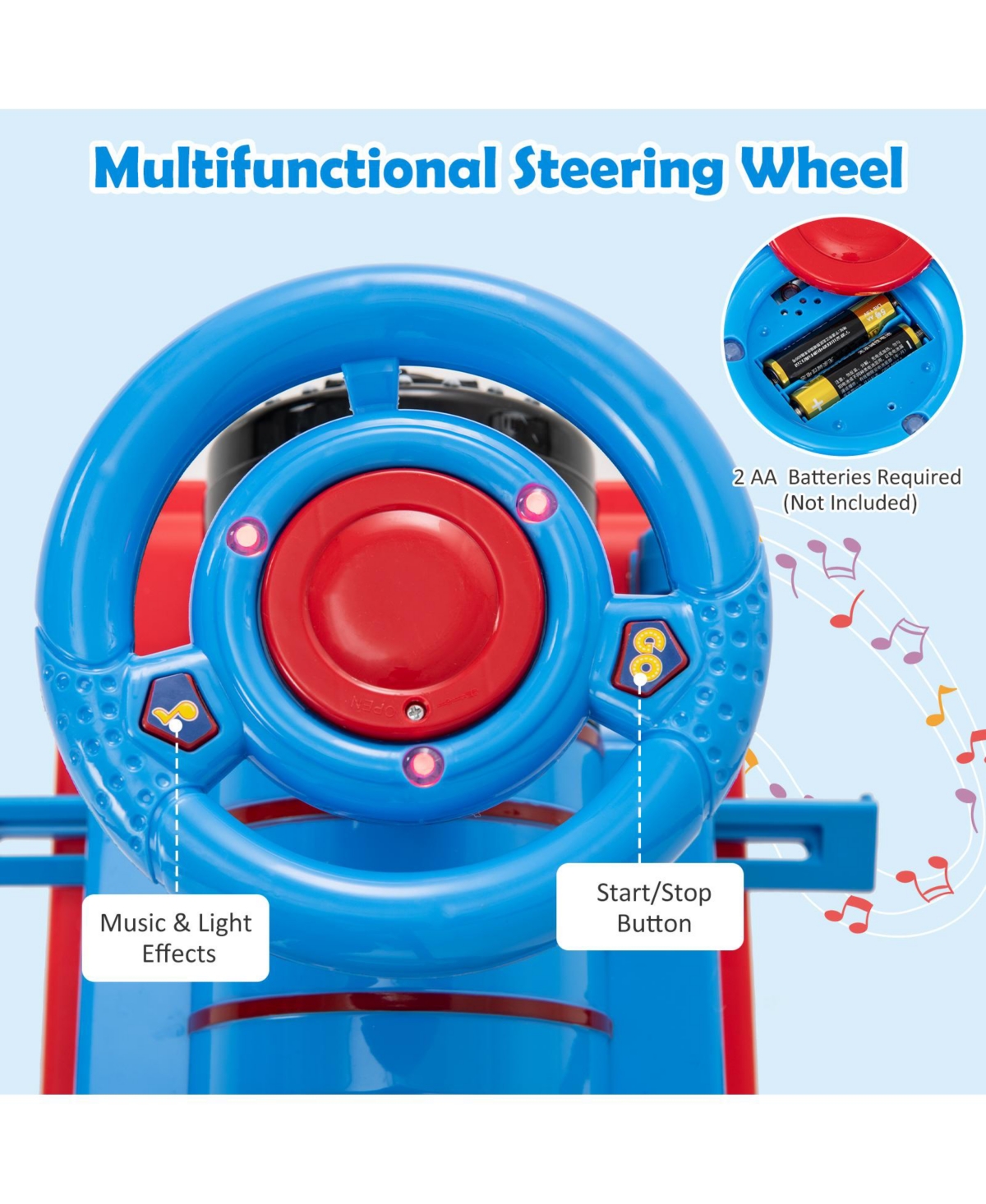 Hongge 6V Electric Kids Ride On Car Toy Train with 16 Pieces Tracks