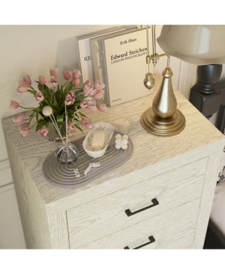 Brown Wood Accent Storage Dresser Organizer With 5 Drawers