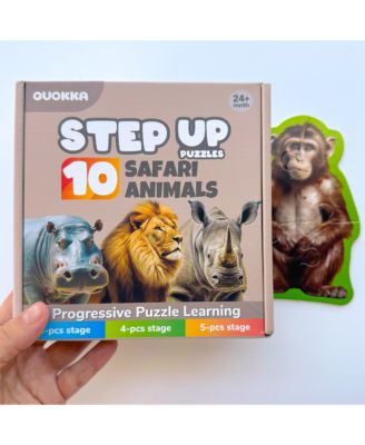 40 Big PieceToddler Puzzles Ages 2-4 - 8 Realistic Animal Shapes