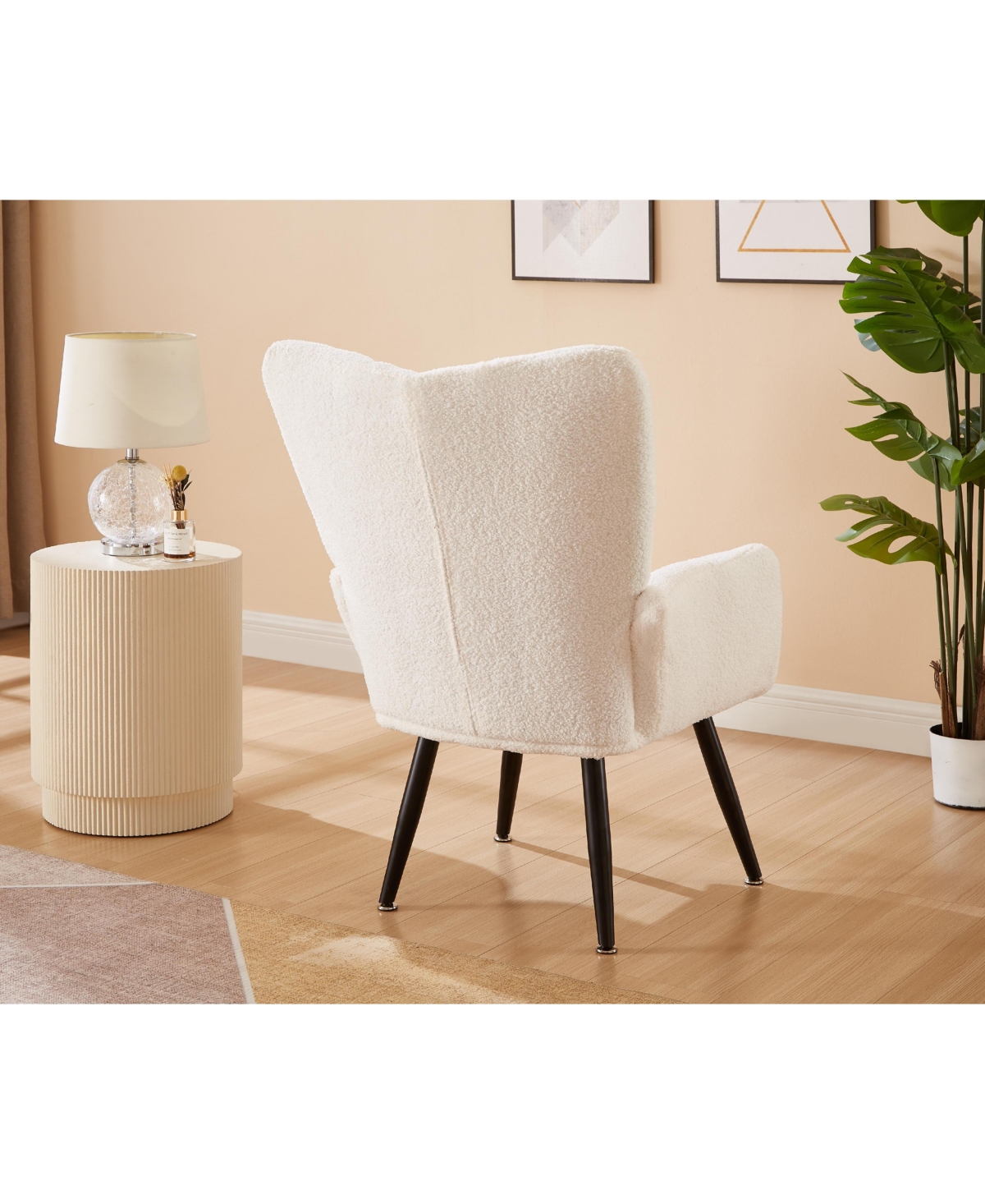 Streamdale Furniture Modern Single Sofa Armchair with High Backrest Comfy Reading Chair for Small Spaces/Living Room/Bedroom/Apartment (