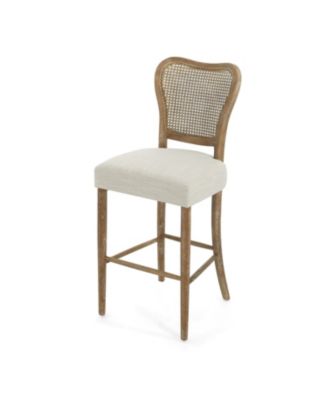 Vintage Cane-Detailed Bar Stool: Comfort and Elegance United Set of 2