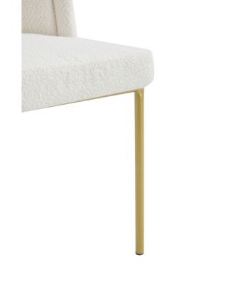 Modern Dining Chairs Set of 2, White and Brown, Comfort and Style