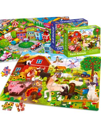 4x48 Pcs Puzzles Educational Preschool Toy for Kids 4-6 Ages