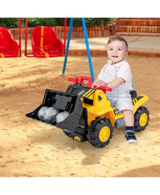 Kids Ride On Bulldozer Toy Play Truck with Adjustable Bucket Aged 3+ Years Old