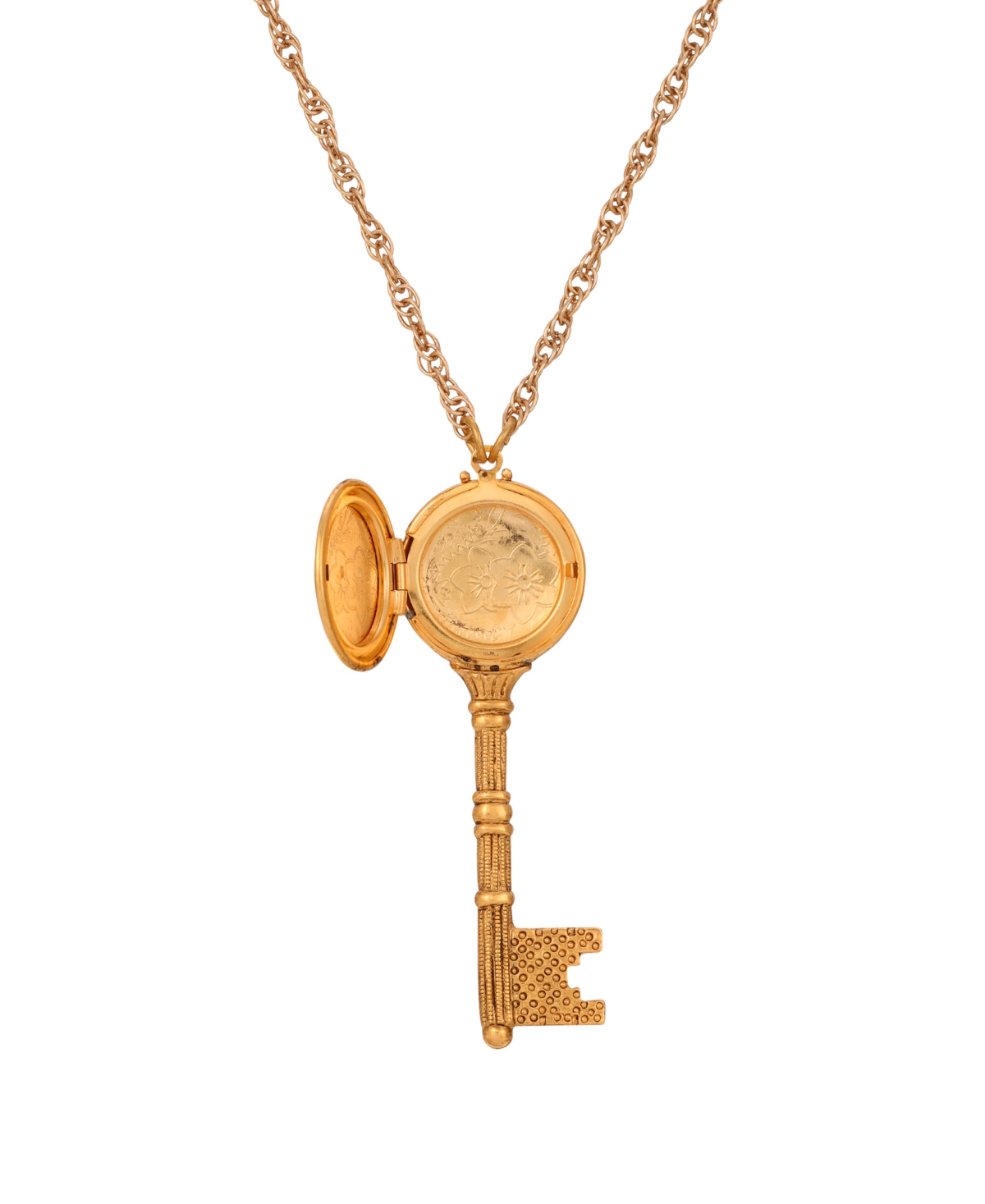 2028 Key Locket Pendant Necklace In Yellow