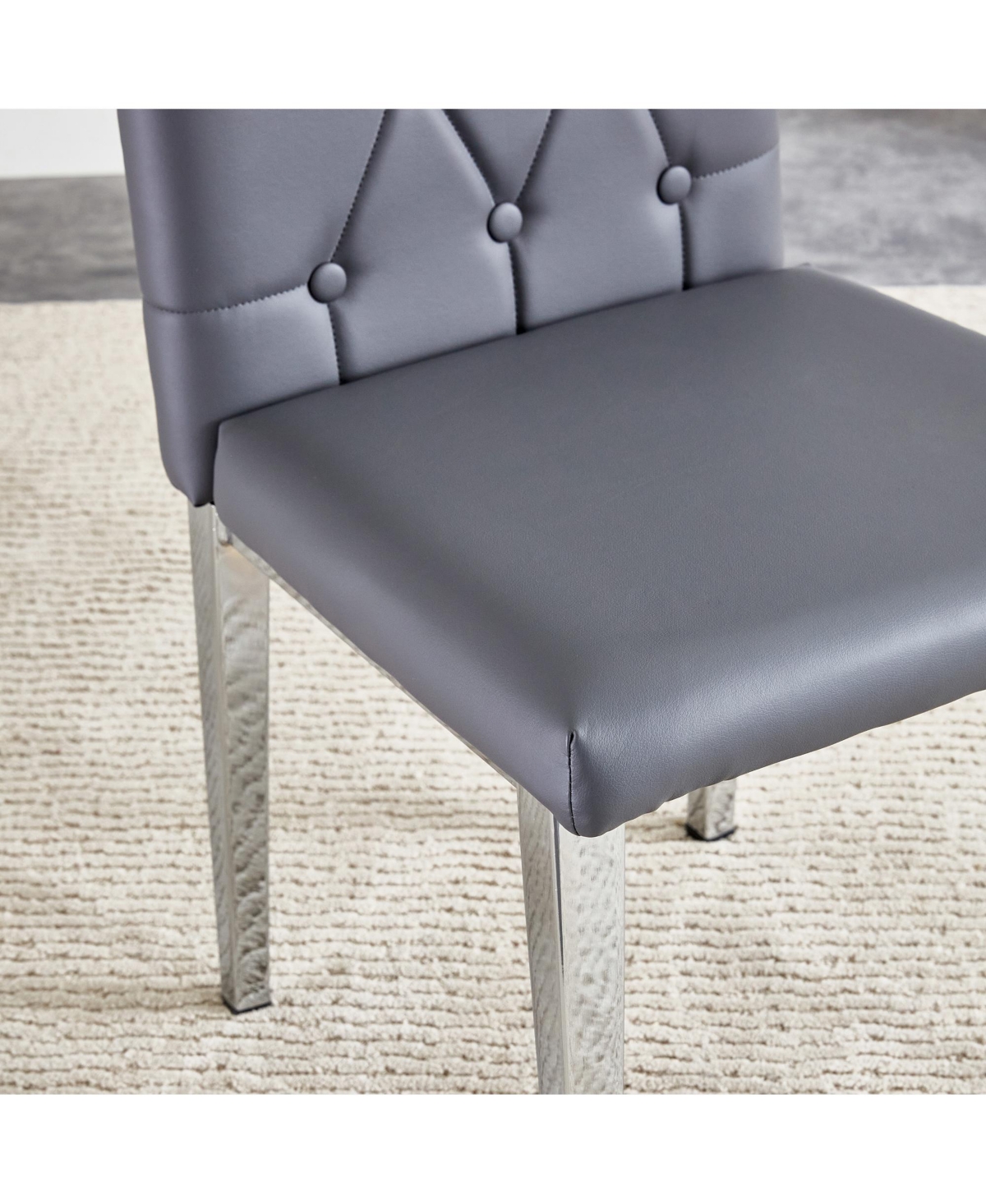 Streamdale Furniture 2 piece set ofarmless dining chairs brings a touch of elegance and mystery to the dining area with its deeptone, The