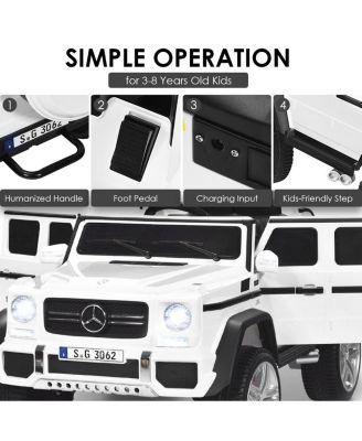 12V Licensed Mercedes-Benz Kids Ride On Car-White