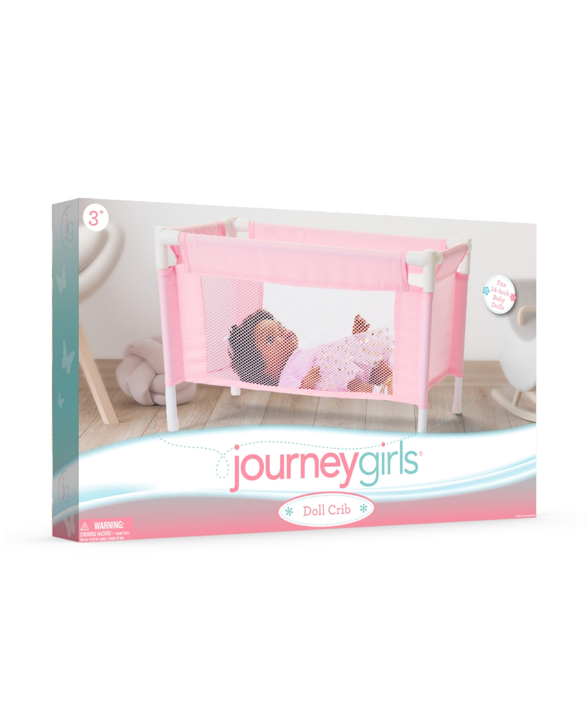 Journey Girls Doll Crib Baby Doll Accessory, Created For Macy's In Light,pastel Pink