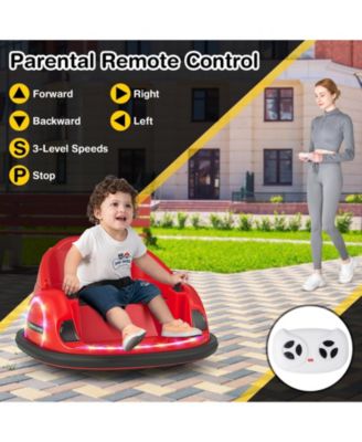 12V 360° Ride on Bumper Car for Toddlers with Remote Control