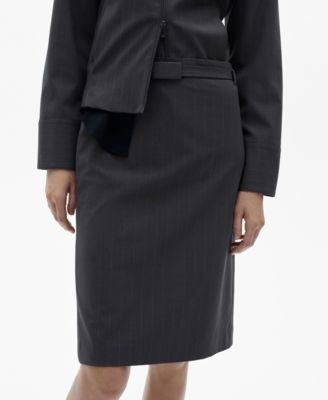 Women's Pinstripe Pencil Skirt
