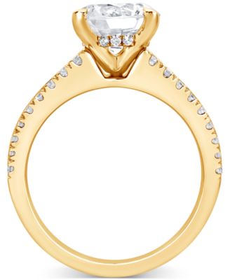 IGI Certified Lab Grown Two-Row Diamond Engagement Ring (3 ct. t.w.) in 14k Yellow, White or Rose Gold