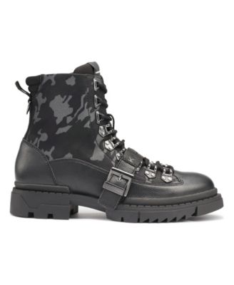 NWB Karl Lagerfeld Mixed Media Lug Sole Combat  Boots, Men\'s Size 12, Karl Lagerfeld Paris Men main image 3