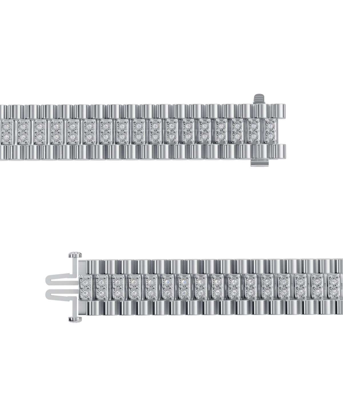 MACY'S MEN'S DIAMOND BRACELET (1 CT. T.W.) IN STERLING SILVER 
