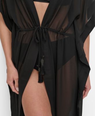 Women's Tie-Front Cover-Up Kaftan