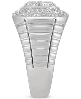 Men's Lab Grown Diamond Halo Octagon Cluster Ring (2 ct. t.w.) in 10k White Gold
