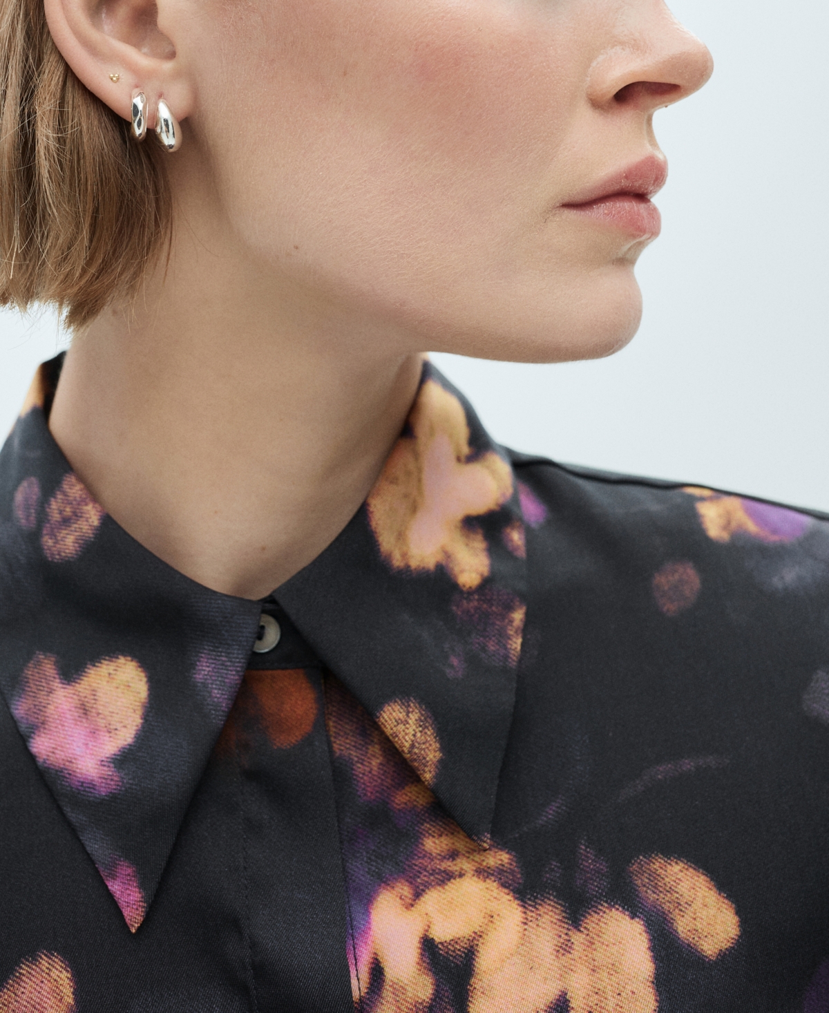 Mango Women's Satin Print Shirt