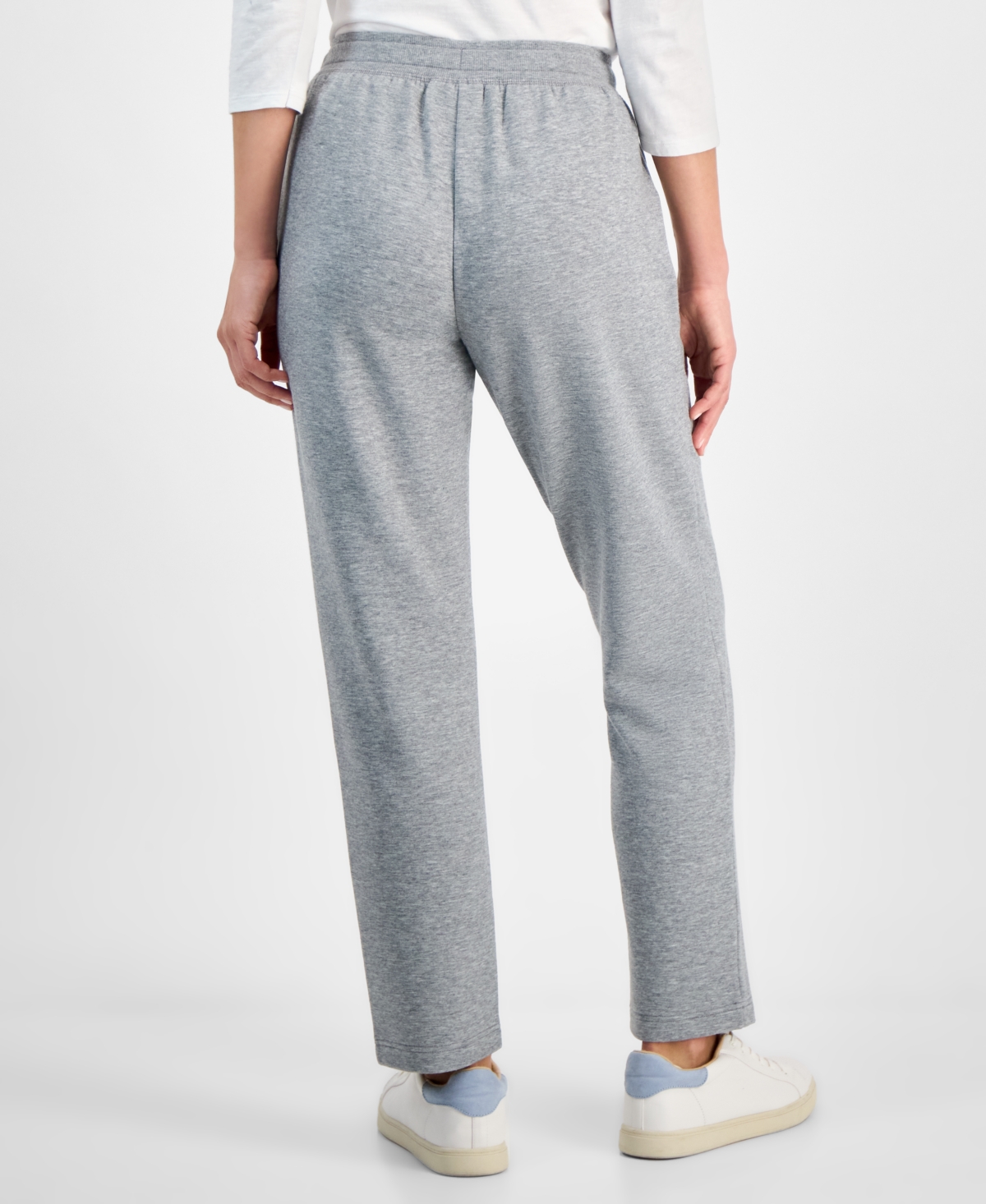 Style & Co Petite Yummy Fleece Pants, Created For Macy's In Medium Grey Heather